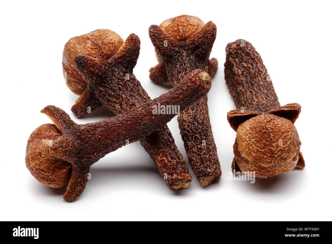 Dry clove buds isolated on white background Stock Photo