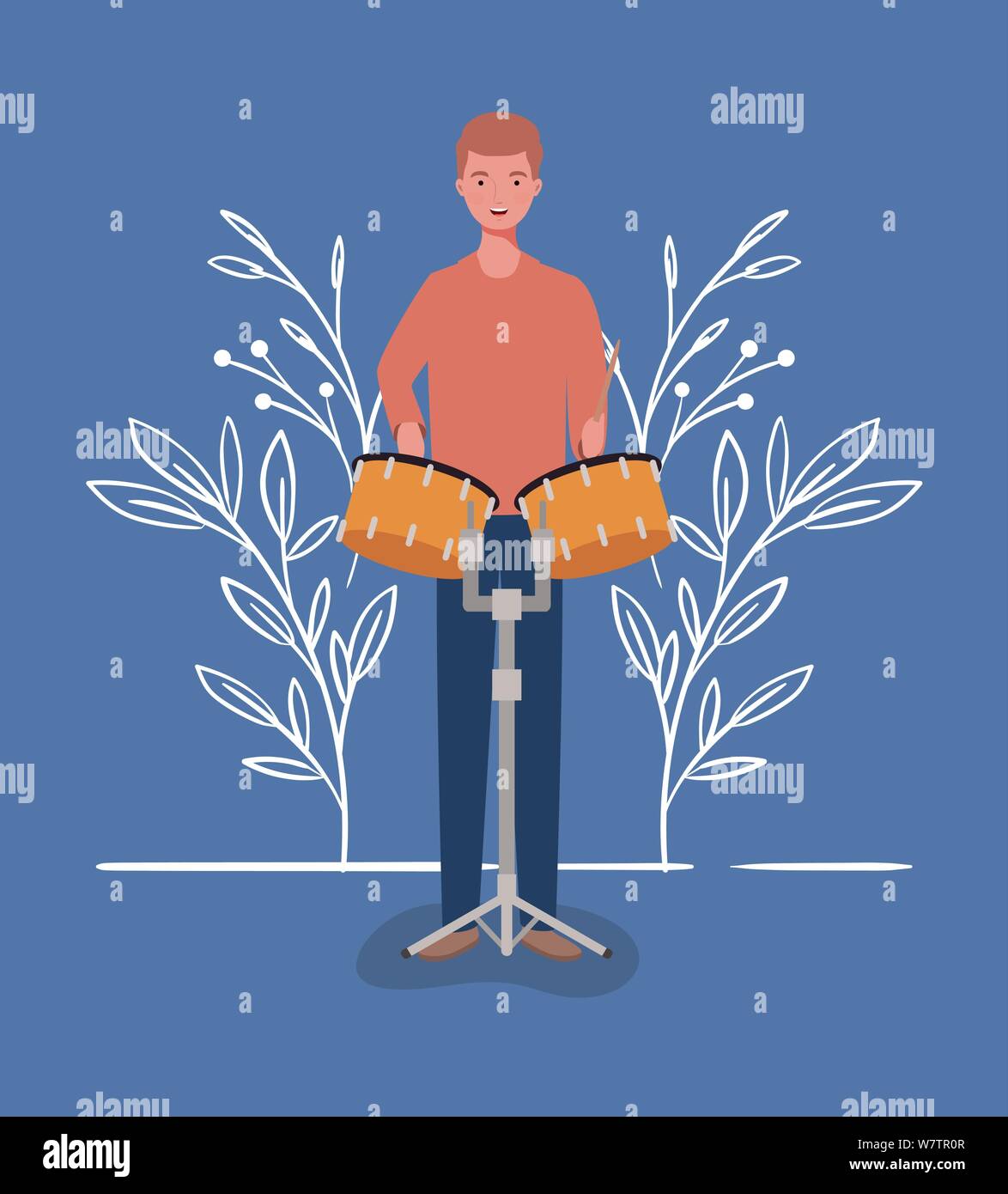 woman playing timpani drums character Stock Vector Image & Art Alamy