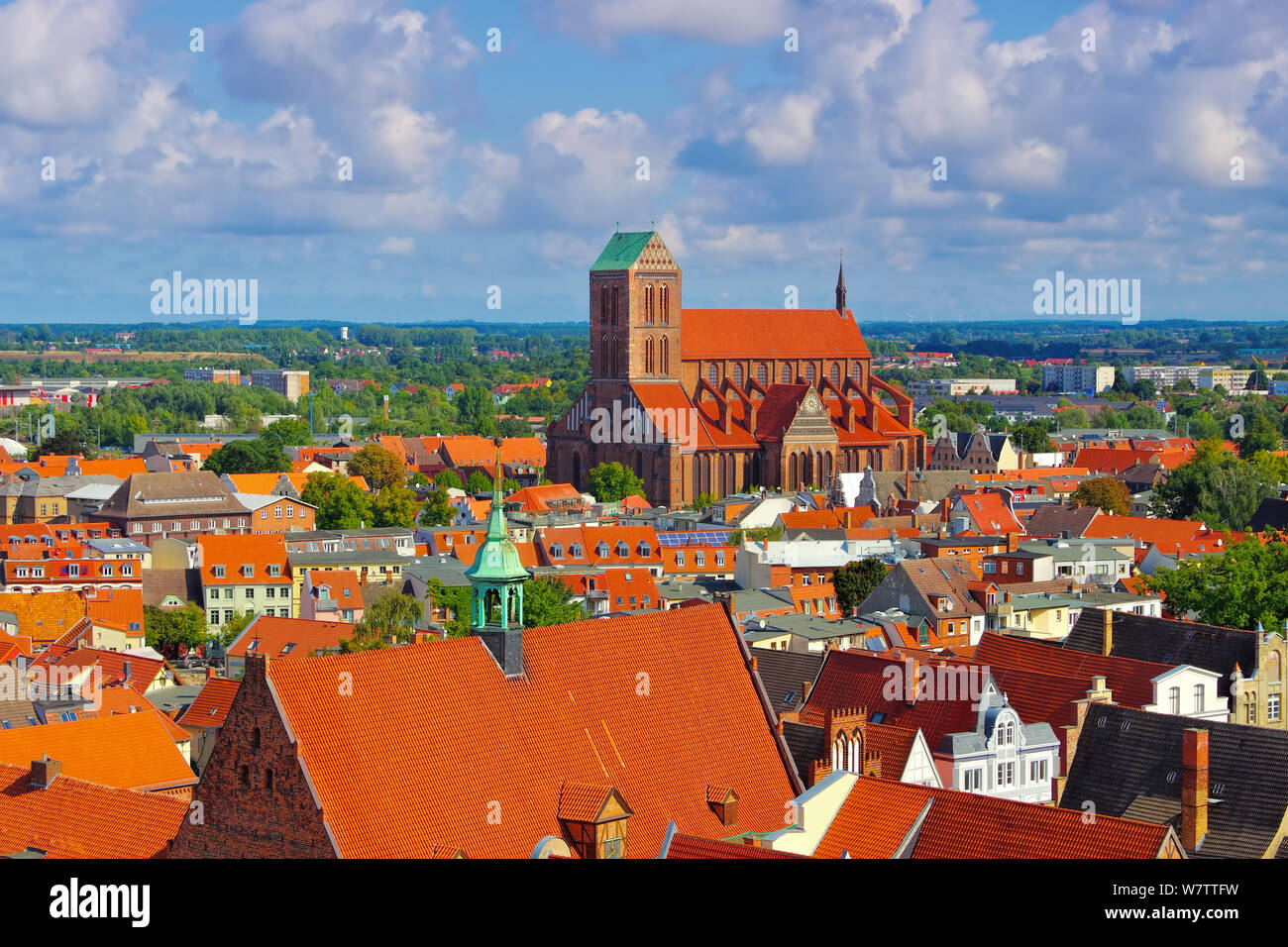 in the old town Wismar, church St. Nikolai in northern Germany Stock Photo