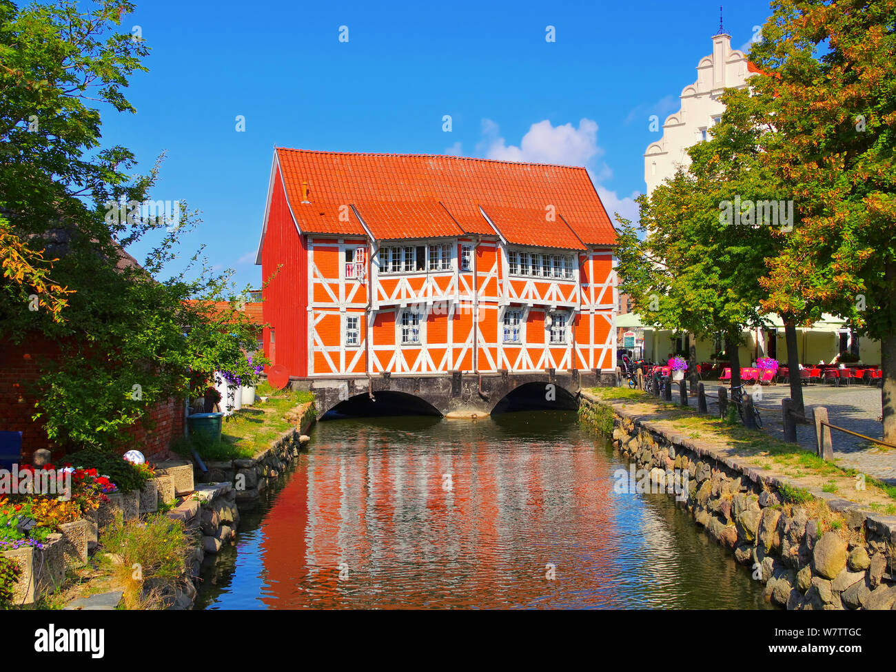 the old town Wismar in northern Germany, the red house Stock Photo