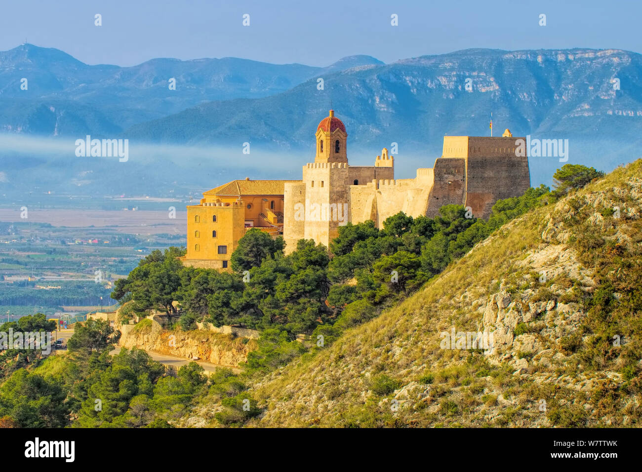 Castle of Cullera, Province Valencia in Spain Stock Photo