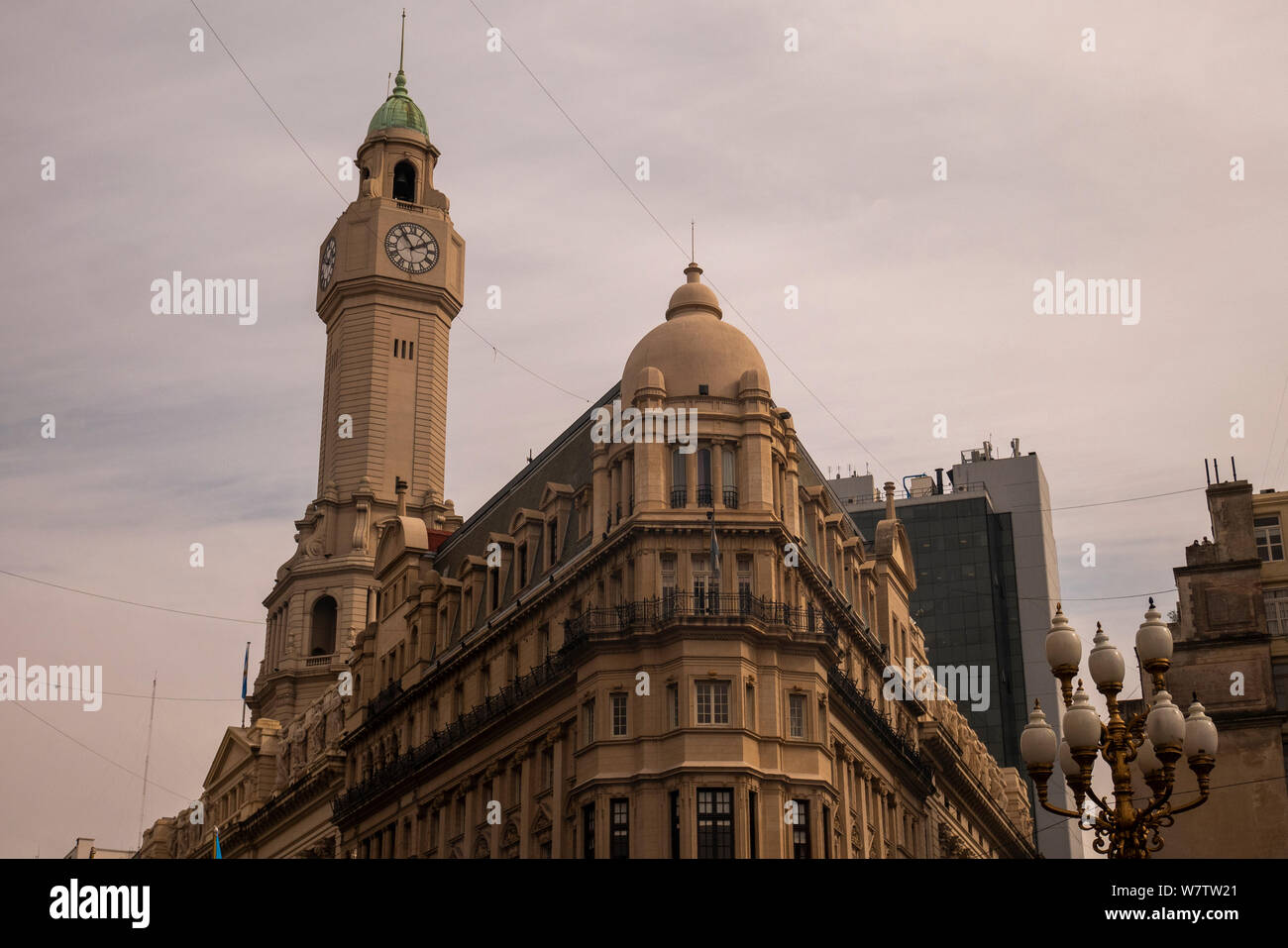 The palace of the Legislature of the City is one of the most striking buildings in Buenos Aires. It is a national historical monument. Stock Photo