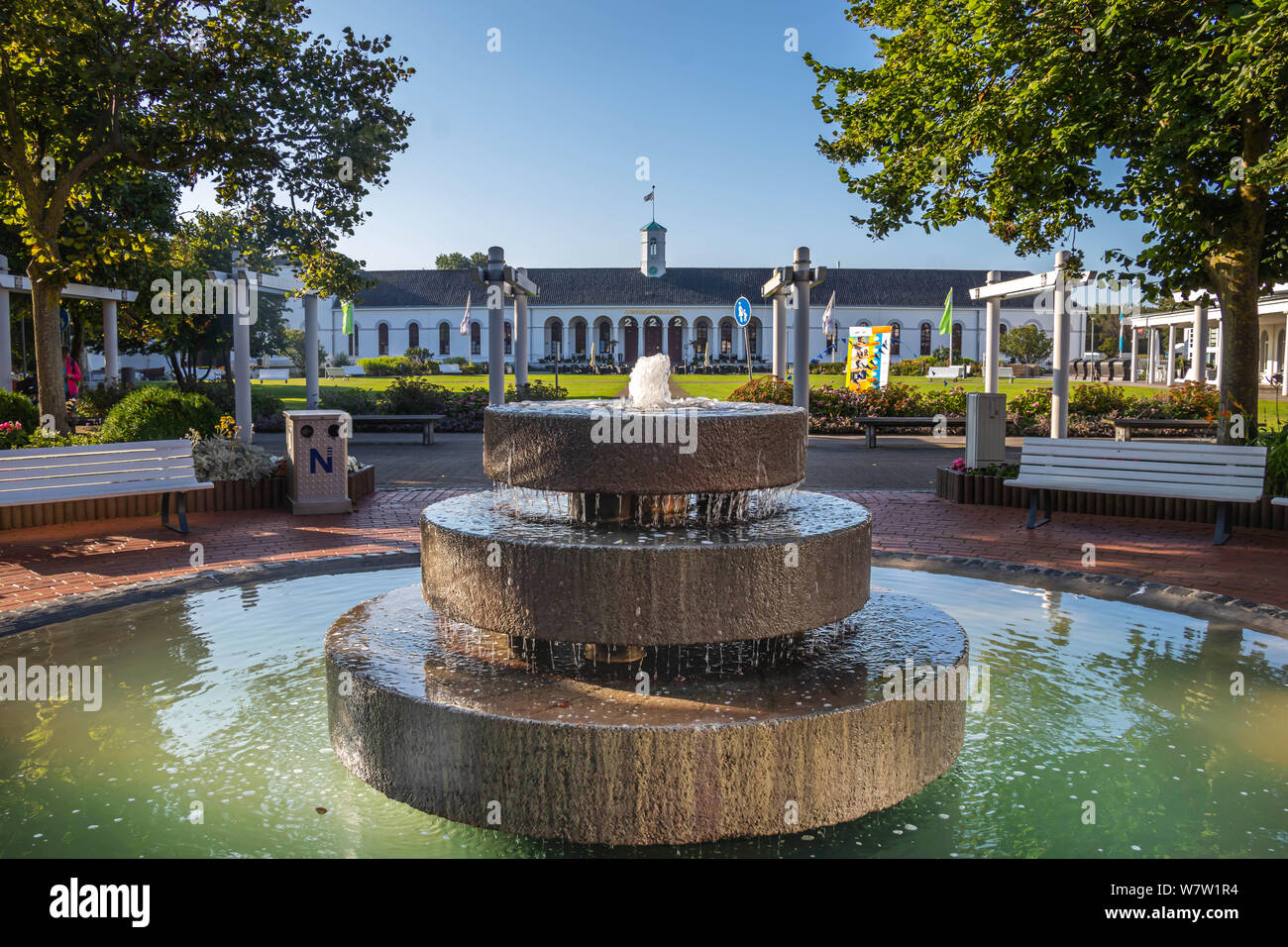 norderney fountain on central square, travel germany Stock Photo