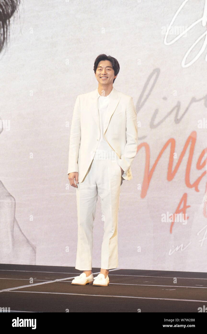 South Korean model and actor Gong Yoo attends a fan meeting in Hong ...