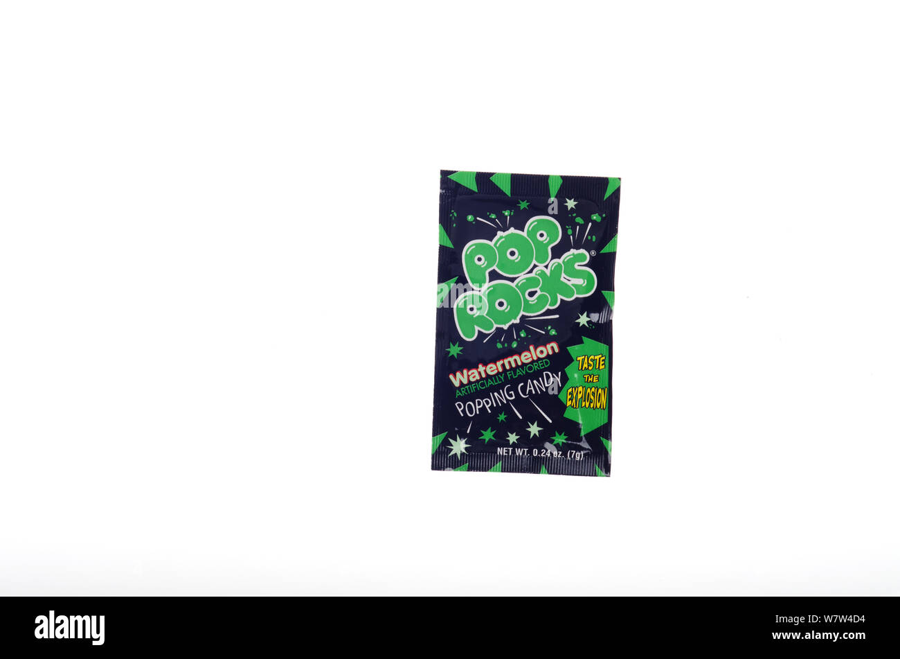 Pop Rocks Watermelon Artificially Flavored popping candy packet Stock Photo