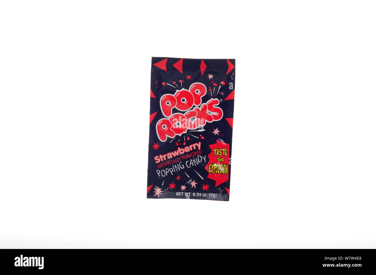 Pop Rocks strawberry flavored popping candy packet Stock Photo