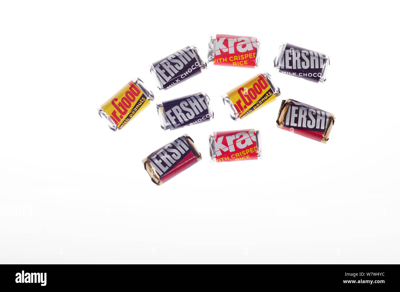 Hersheys miniatures candy bars Stock Photo