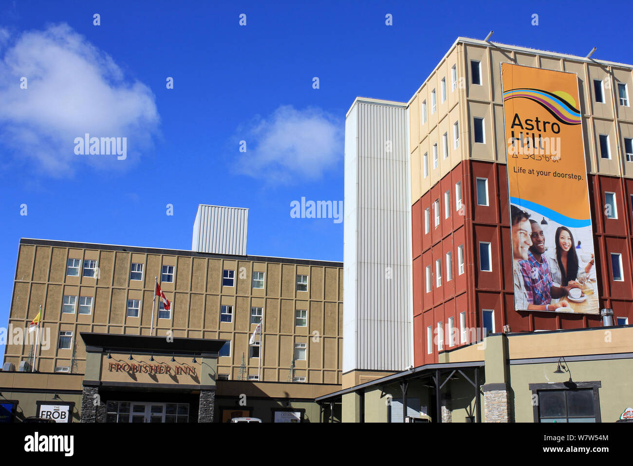 Frobisher Inn Hotel At The Astro Hill Complex, Iqaluit, Canada Stock Photo
