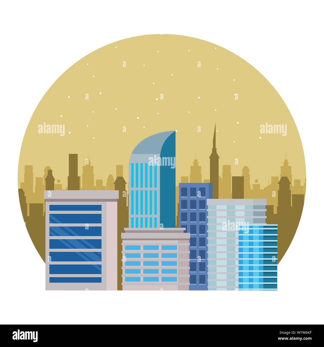 Office buildings and skyscraper real estates Stock Vector Image & Art ...