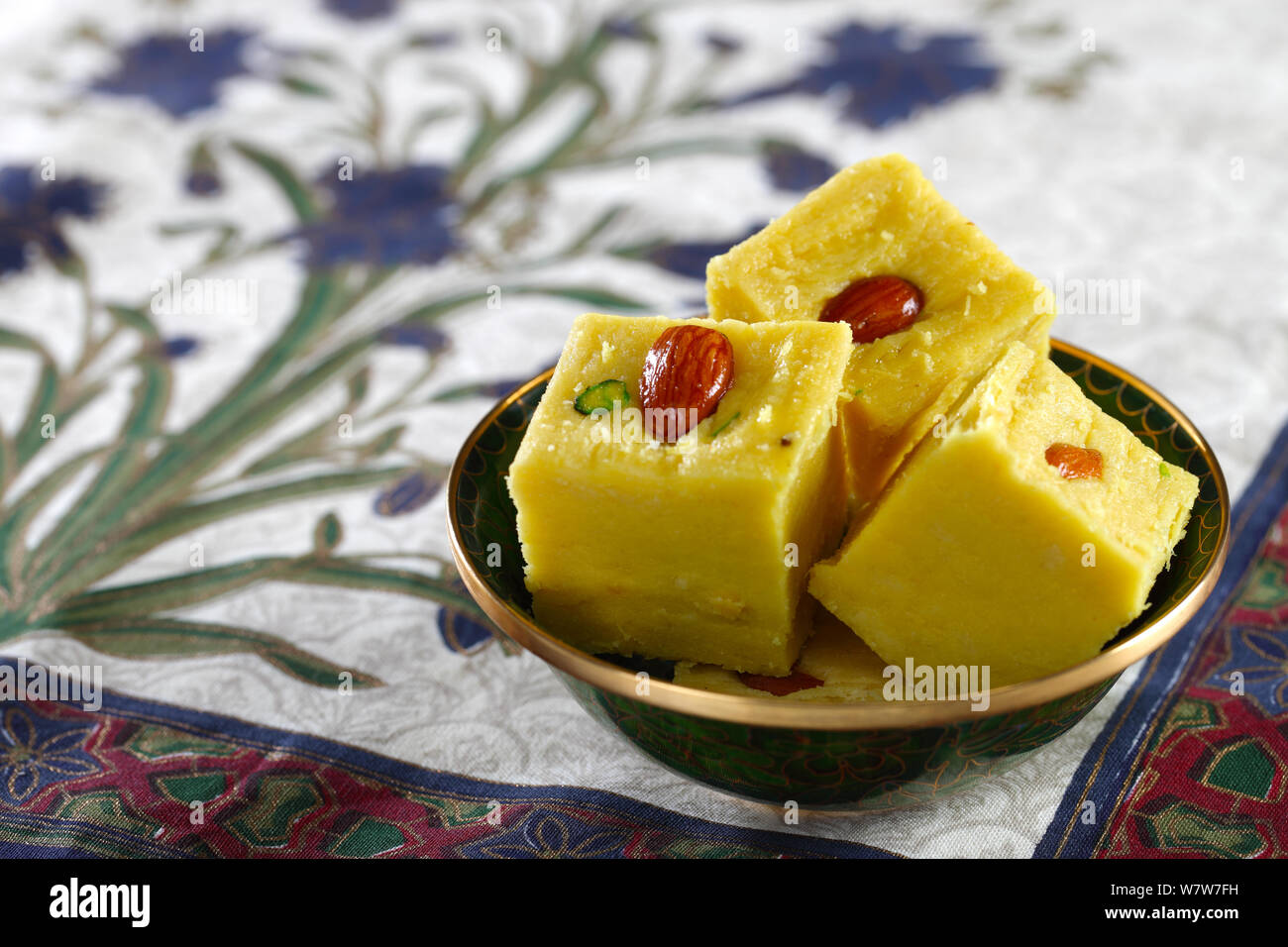 Soan papdi served in a bowl Stock Photo