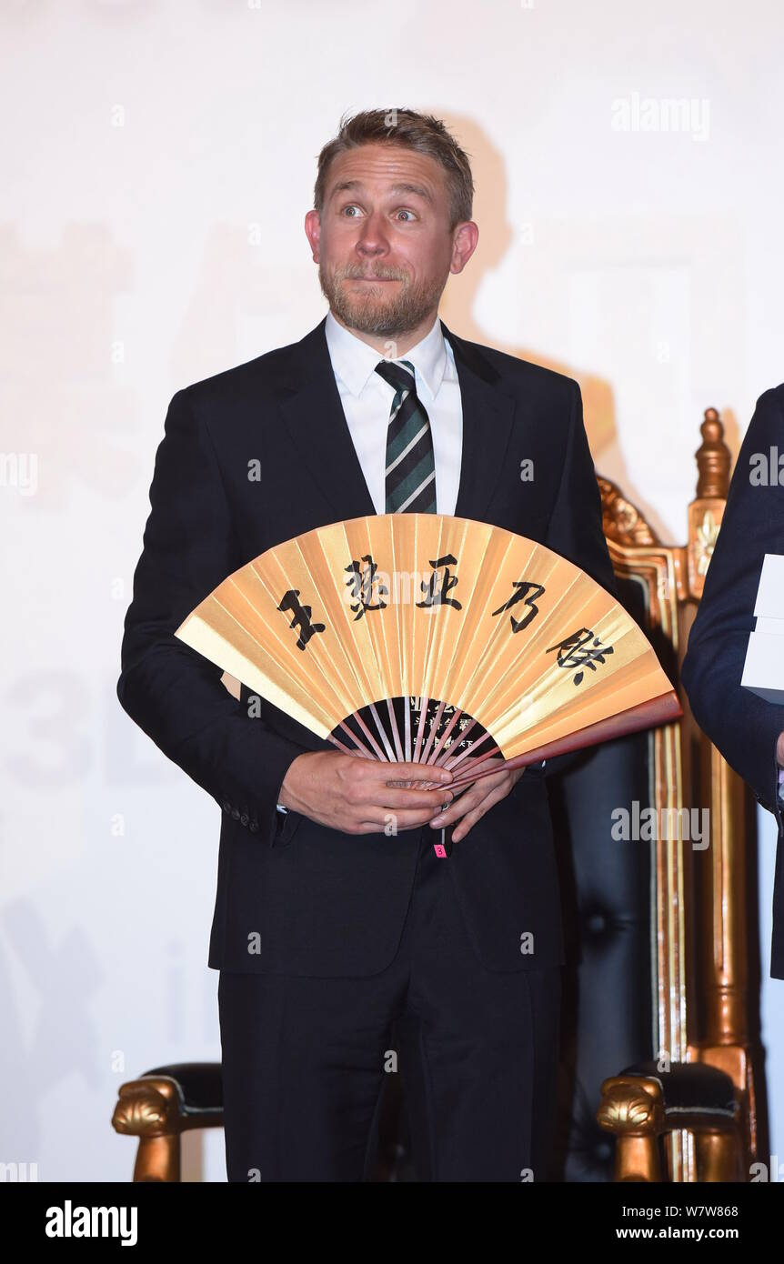 English Actor Charlie Hunnam Attends A Press Conference For His