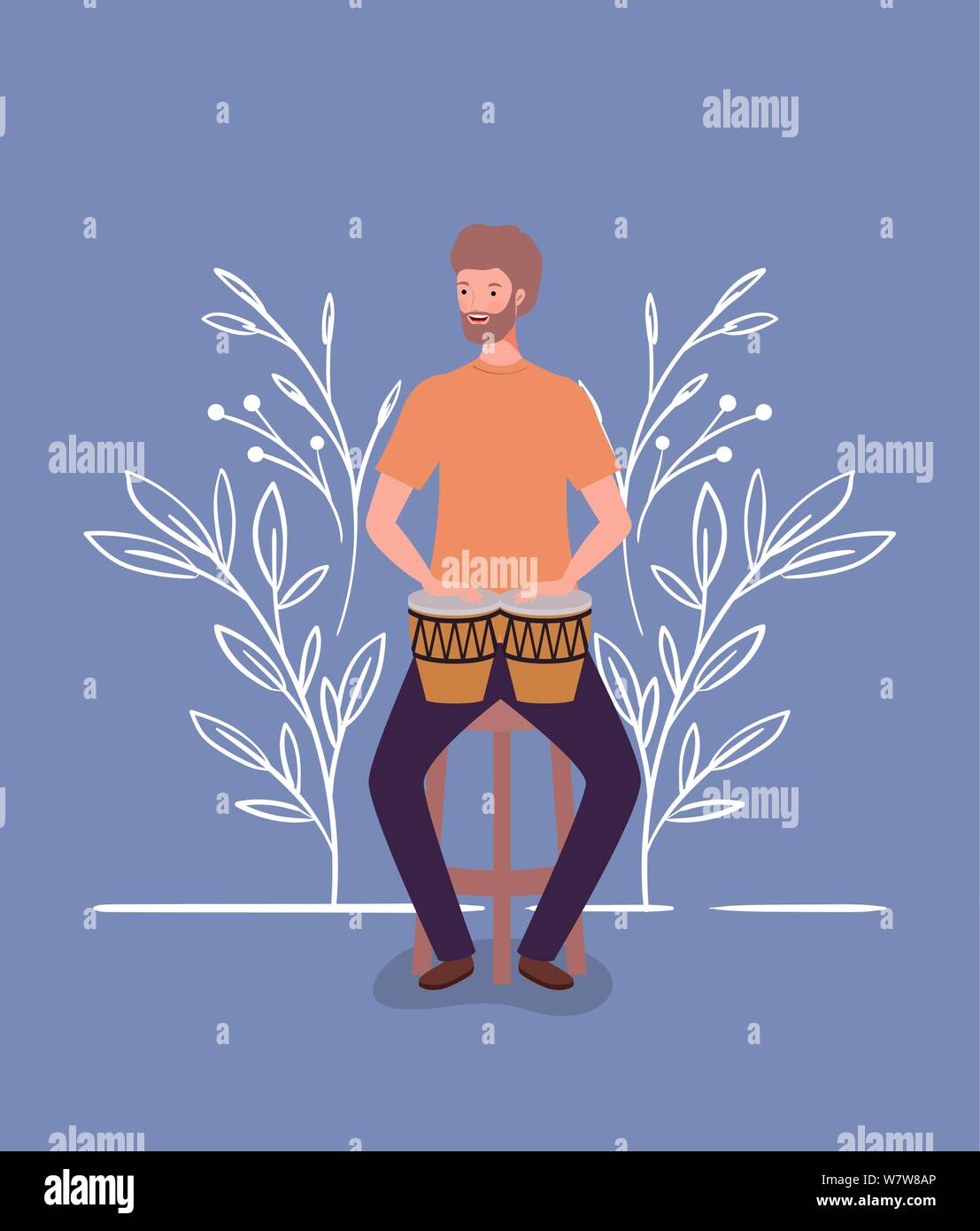 woman playing timpani drums character Stock Vector Image & Art Alamy