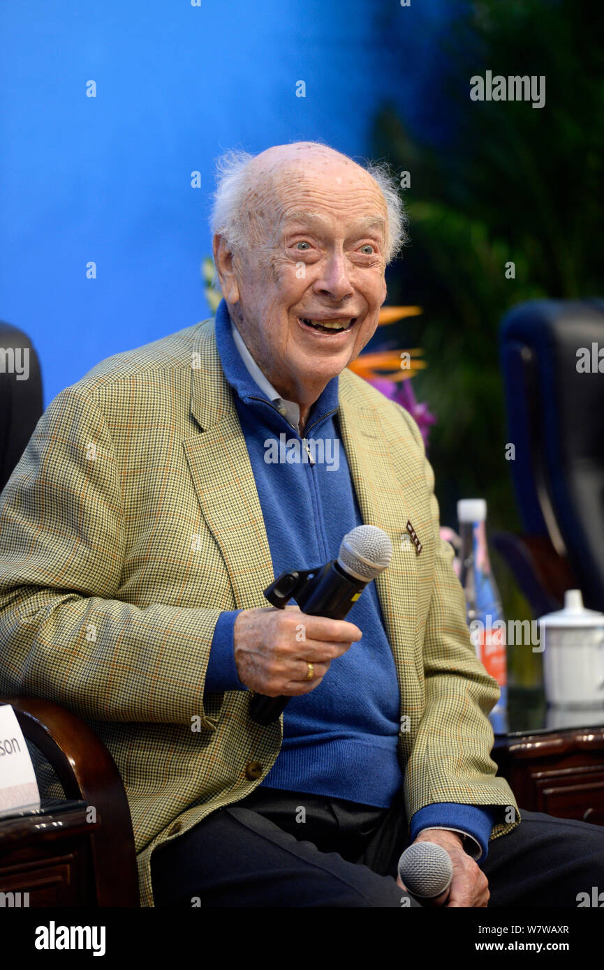 American molecular biologist James Watson, one of the codiscoverers of