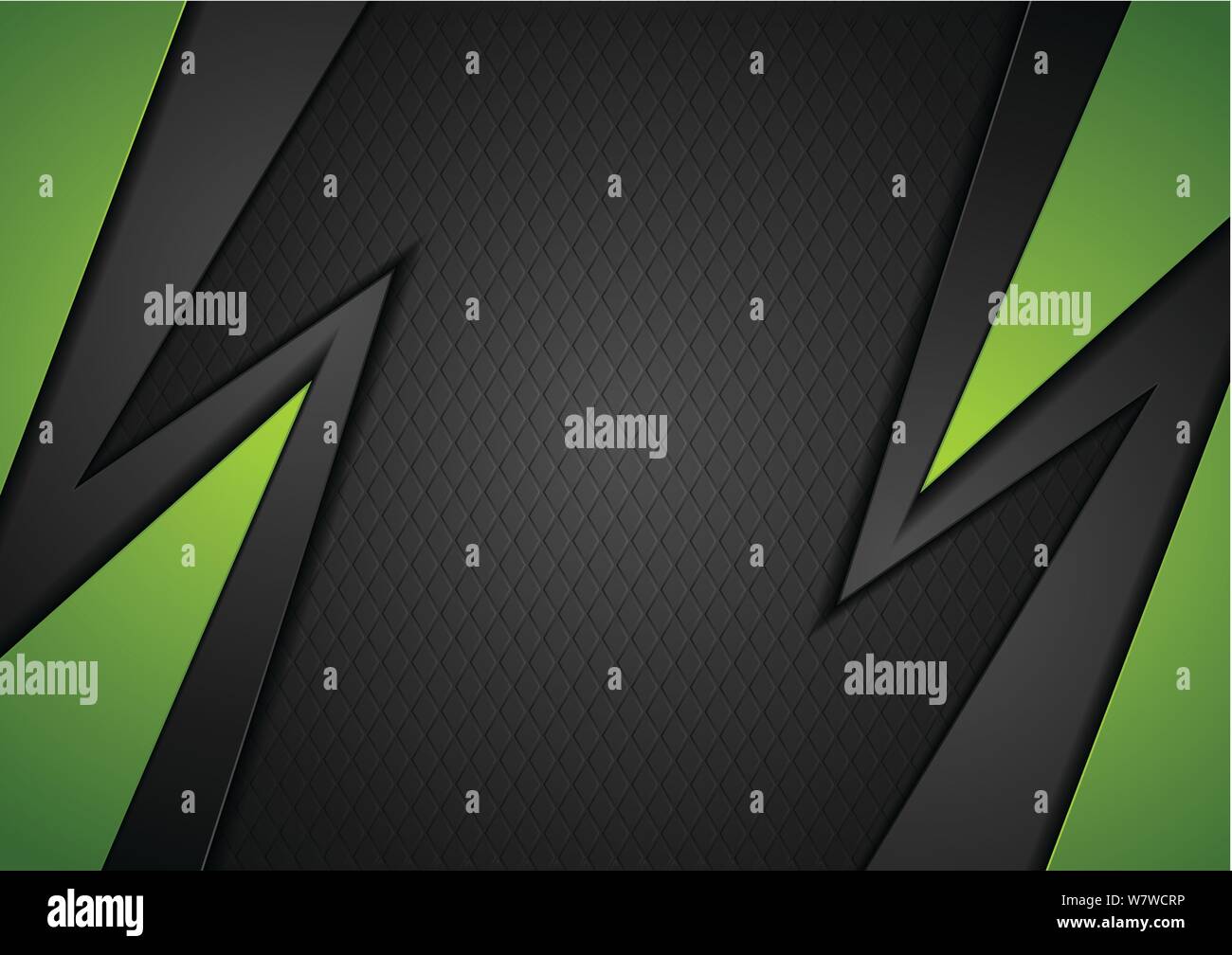 Black and green abstract geometric corporate background. Vector design ...