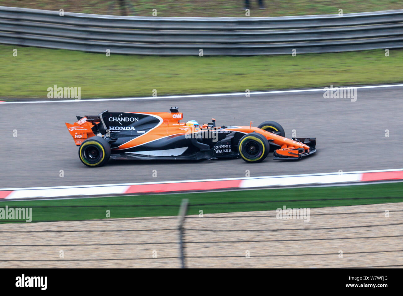 Spanish F1 Driver Fernando Alonso Of Mclaren Competes During The