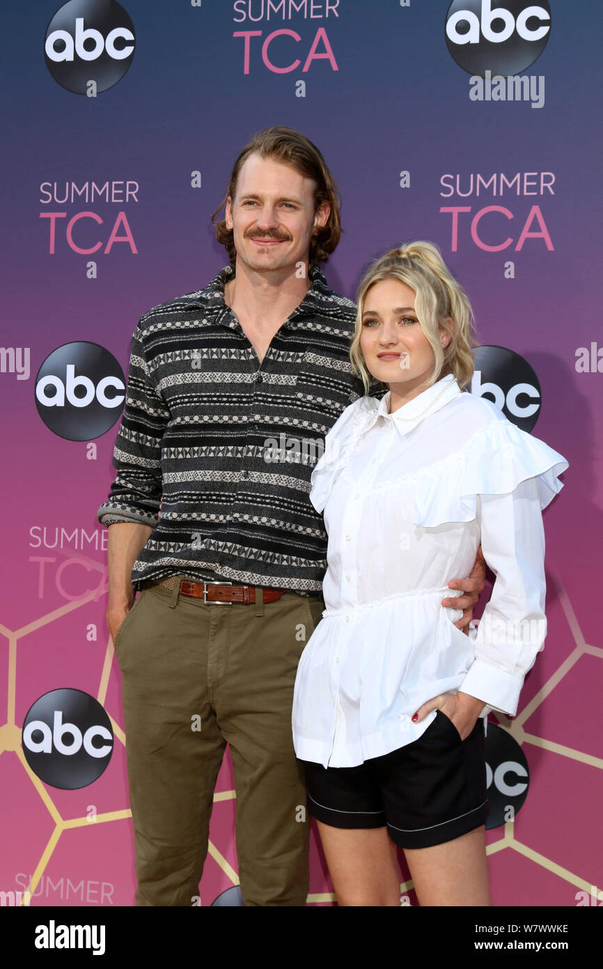 August 5, 2019, West Hollywood, CA, USA: LOS ANGELES - AUG 15:  Josh Pence, AJ Michalka at the ABC Summer TCA All-Star Party at the SOHO House on August 15, 2019 in West Hollywood, CA (Credit Image: © Kay Blake/ZUMA Wire) Stock Photo