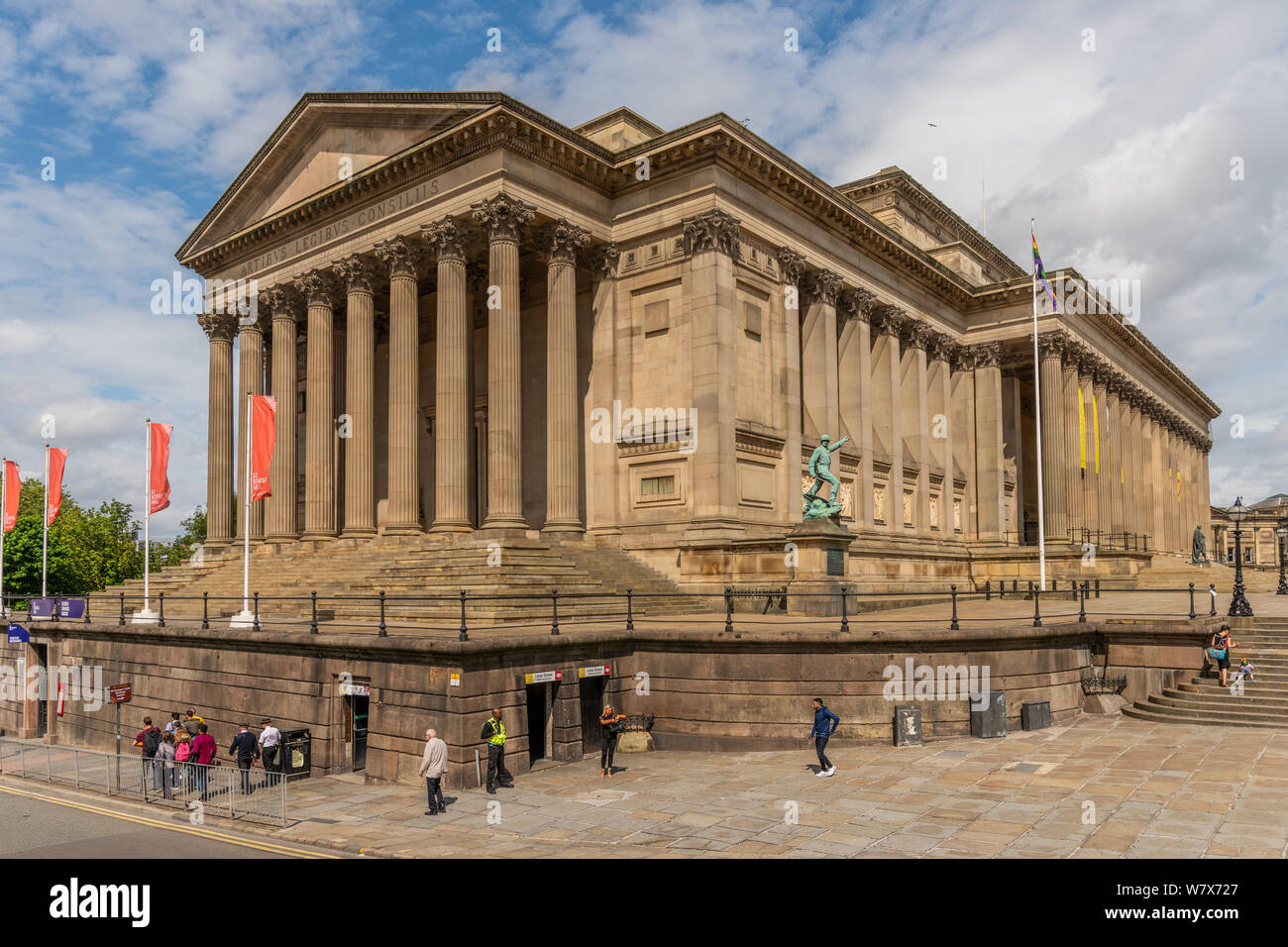 St George's Hall, Liverpool. Opened in 1854, it is a building in Neoclassical style Stock Photo
