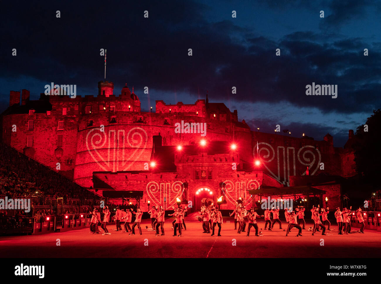 Edinburgh, Scotland, UK. 5 August, 2019.  The Royal Edinburgh Military Tattoo forms part of the Edinburgh International festival. Pictured; The New Zealand Army Band Stock Photo
