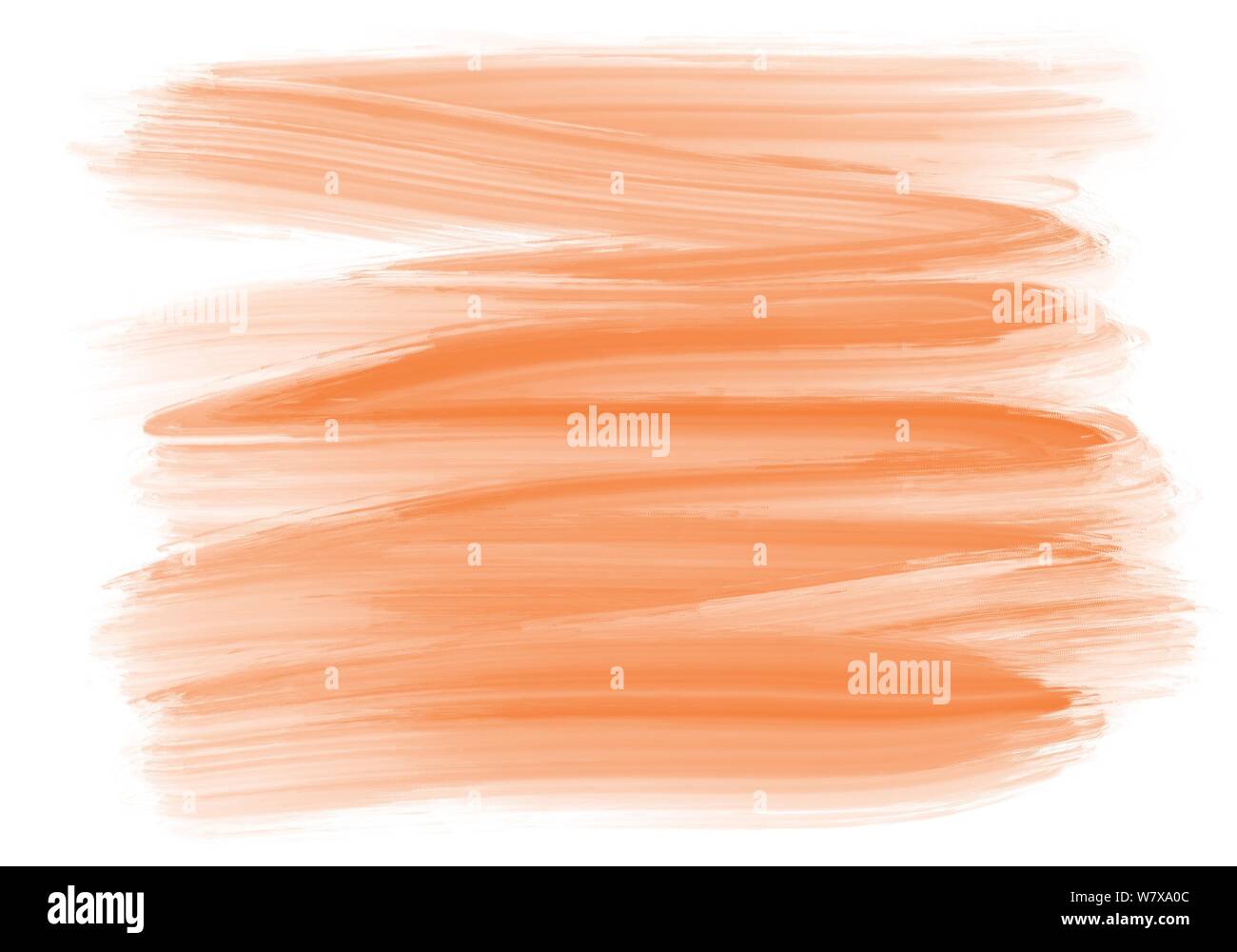 orange hand drawn oil paint zig zag brush stroke pattern on white background Stock Photo Alamy