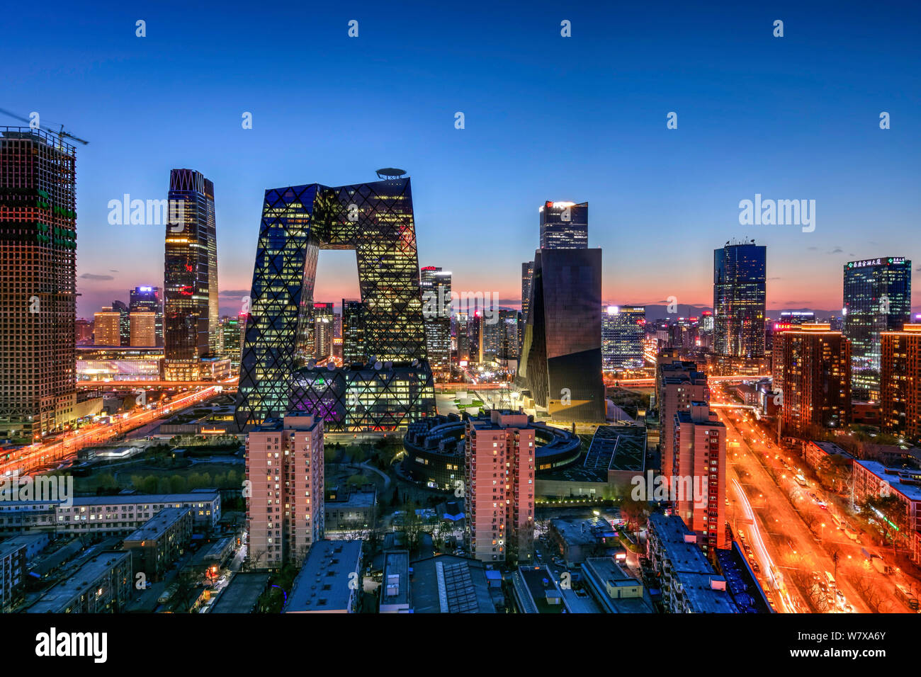 Cctv headquarters beijing night hi-res stock photography and images - Alamy