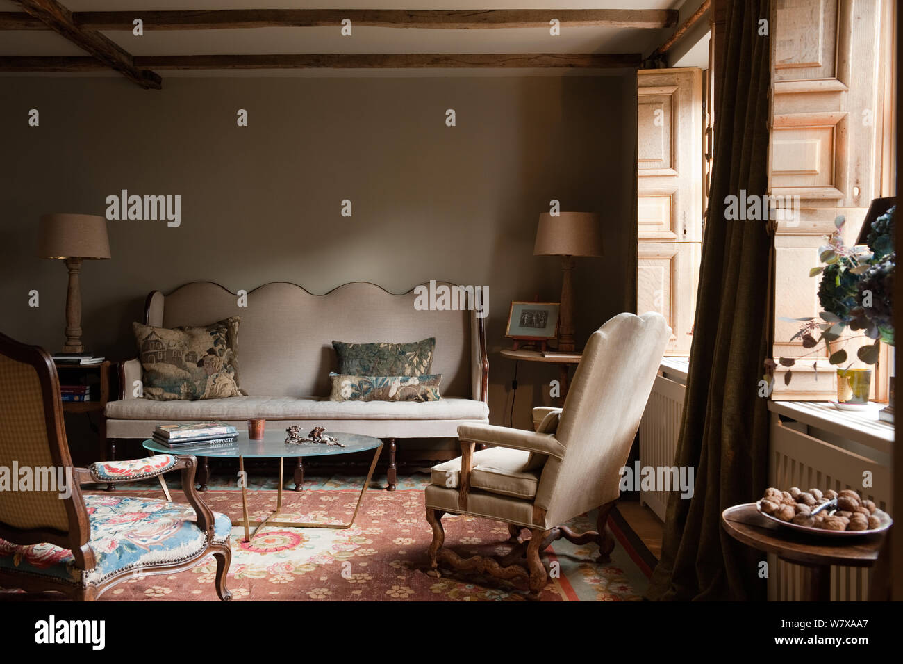 Sofa In Country Style Living Room Stock Photo Alamy