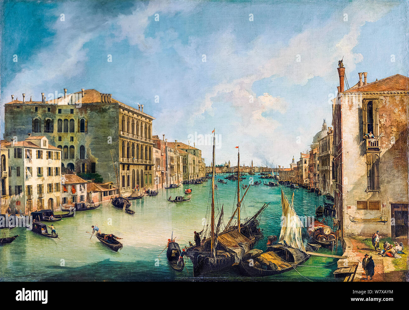 Canaletto, landscape painting, Grand Canal, Looking East from the