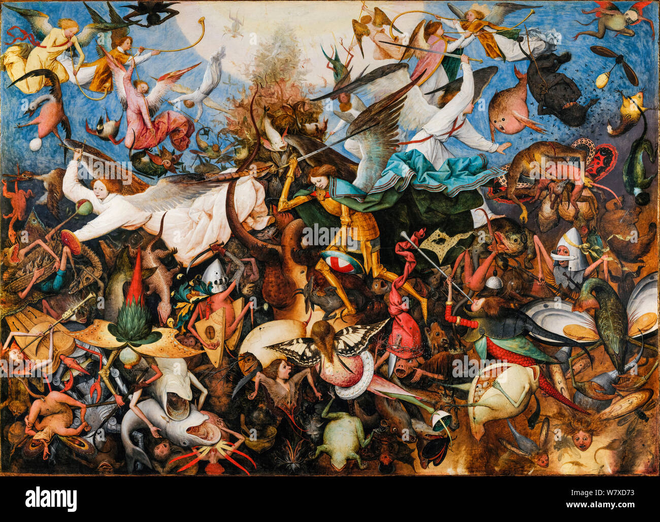 Pieter Bruegel the Elder, The Fall of the Rebel Angels, Renaissance painting, 1562 Stock Photo