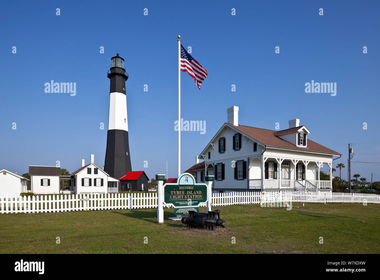 Tybee Island Light Station and museum on Tybee Island, USA