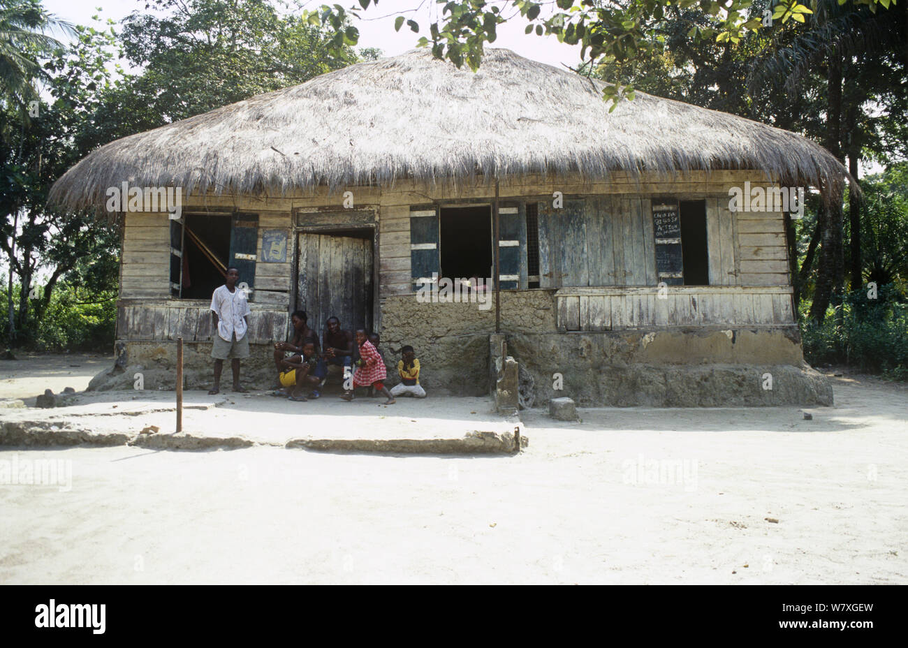 Colonial house on Sherbro Island, Sierra Leone, 20042005 Stock Photo