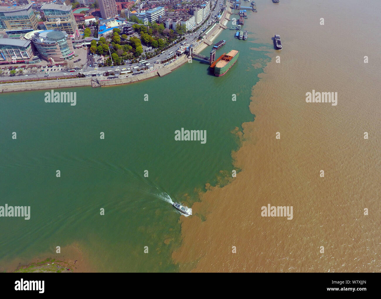 The Yangtze River meets the the Hanjiang River at the Dragon King ...