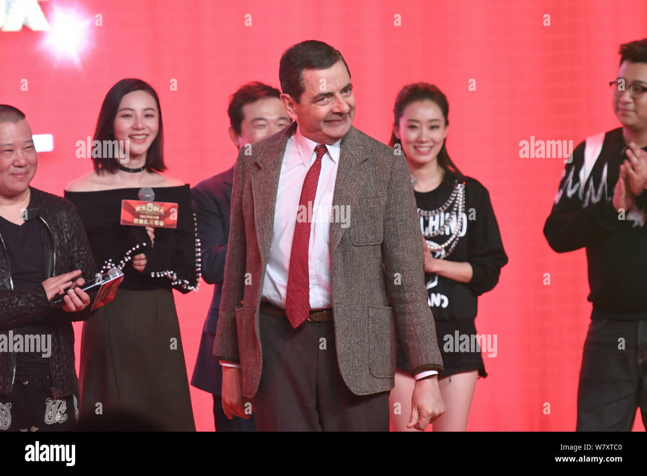 English actor Rowan Atkinson plays Mr. Bean during a premiere for his movie English actor Rowan Atkinson plays Mr. Bean during a premiere for his movie