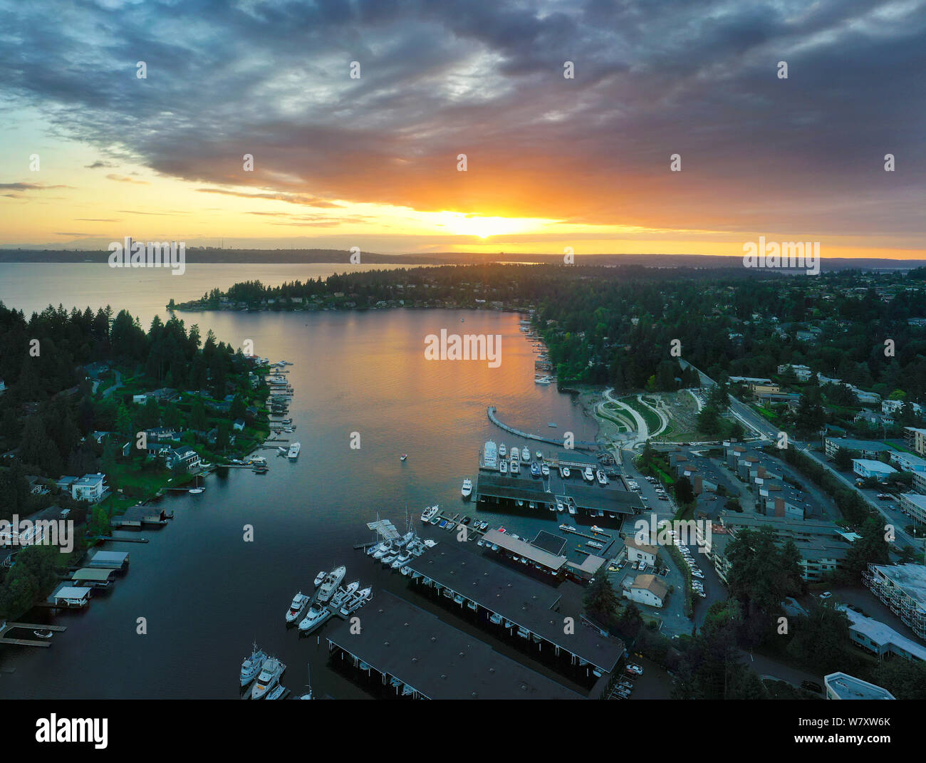 Bellevue is a modern city in the state of Washington Stock Photo