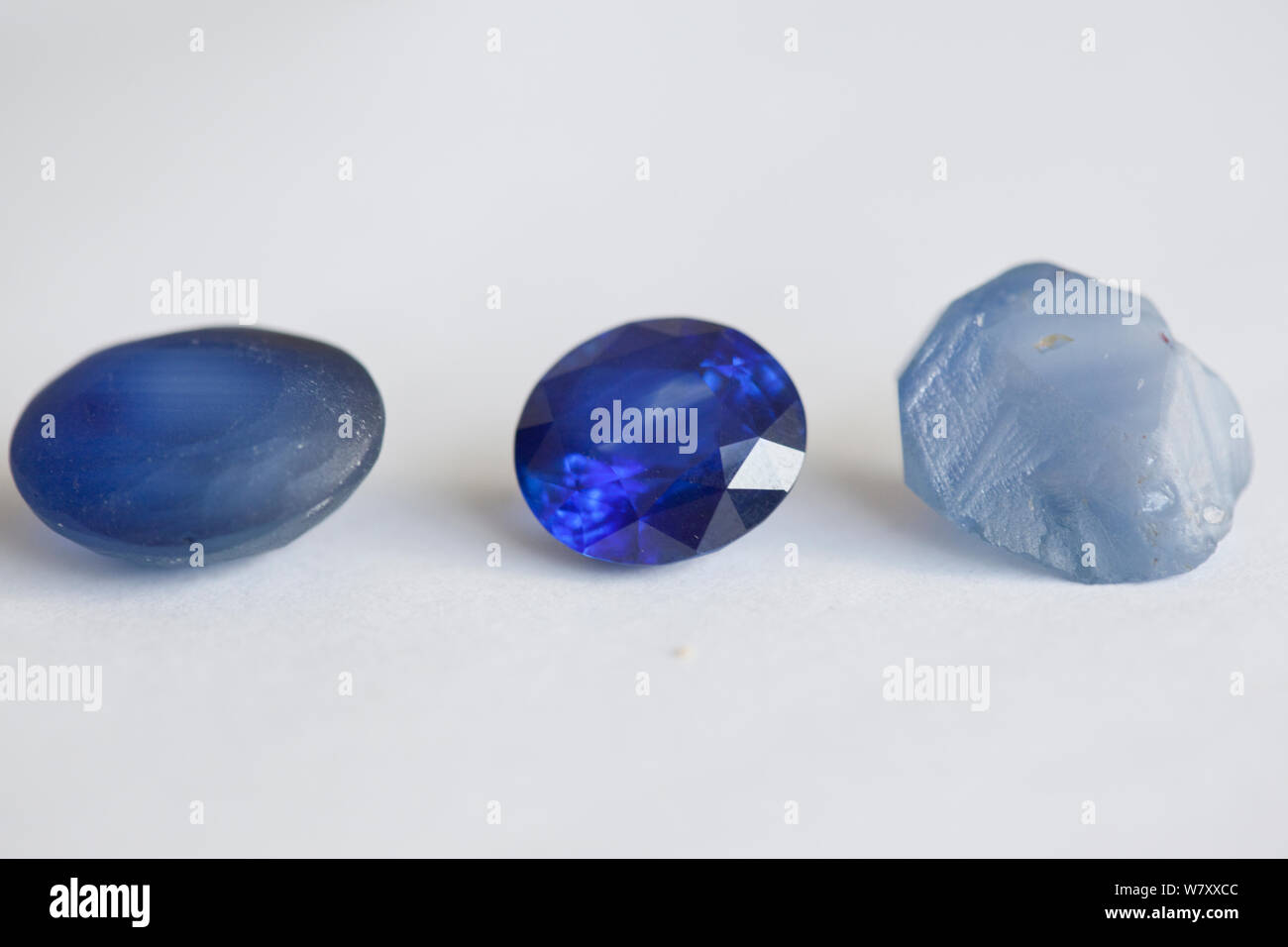 Cut, polished and rough sapphires, Sri Lanka Stock Photo Alamy