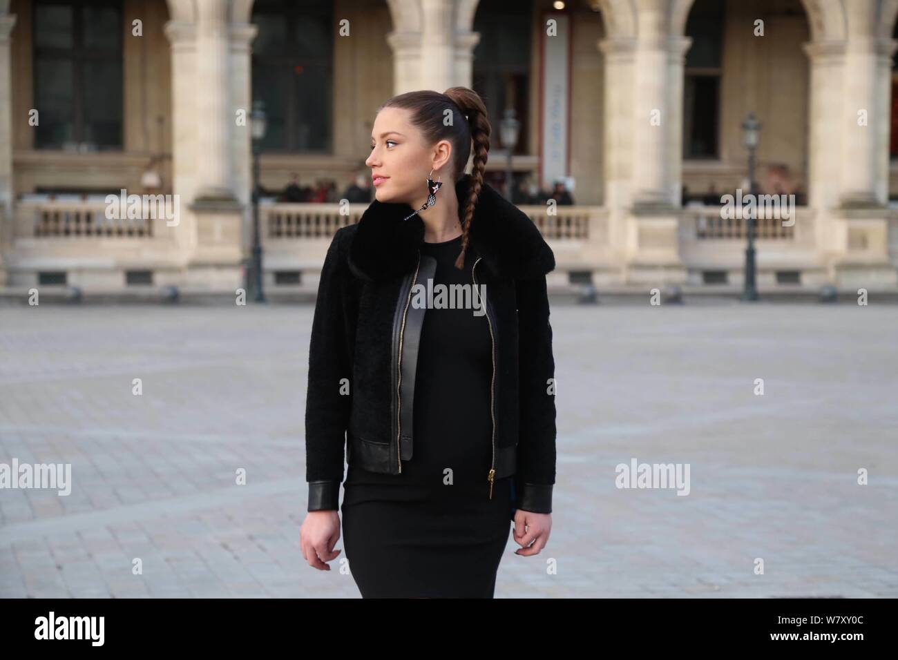 French actress Adele Exarchopoulos attends the Louis Vuitton (LV) Fashion  Show during the Paris Fashion Week Fall/Winter 2017 in Paris, France, 7  Marc Stock Photo - Alamy