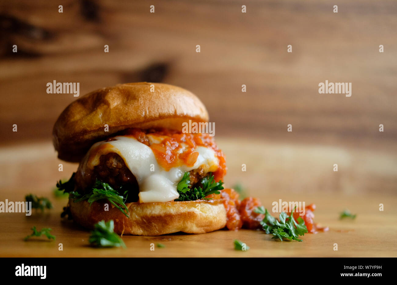 italian marinara burger Stock Photo Alamy