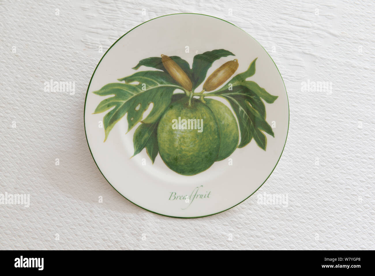 Plate from Jenny Mein's breadfruit collection Stock Photo