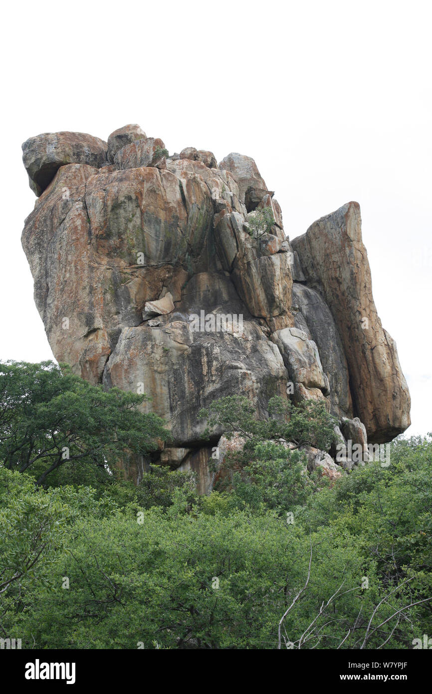 Rock formation, Matobo Hills, Zimbabwe. January 2011. Stock Photo
