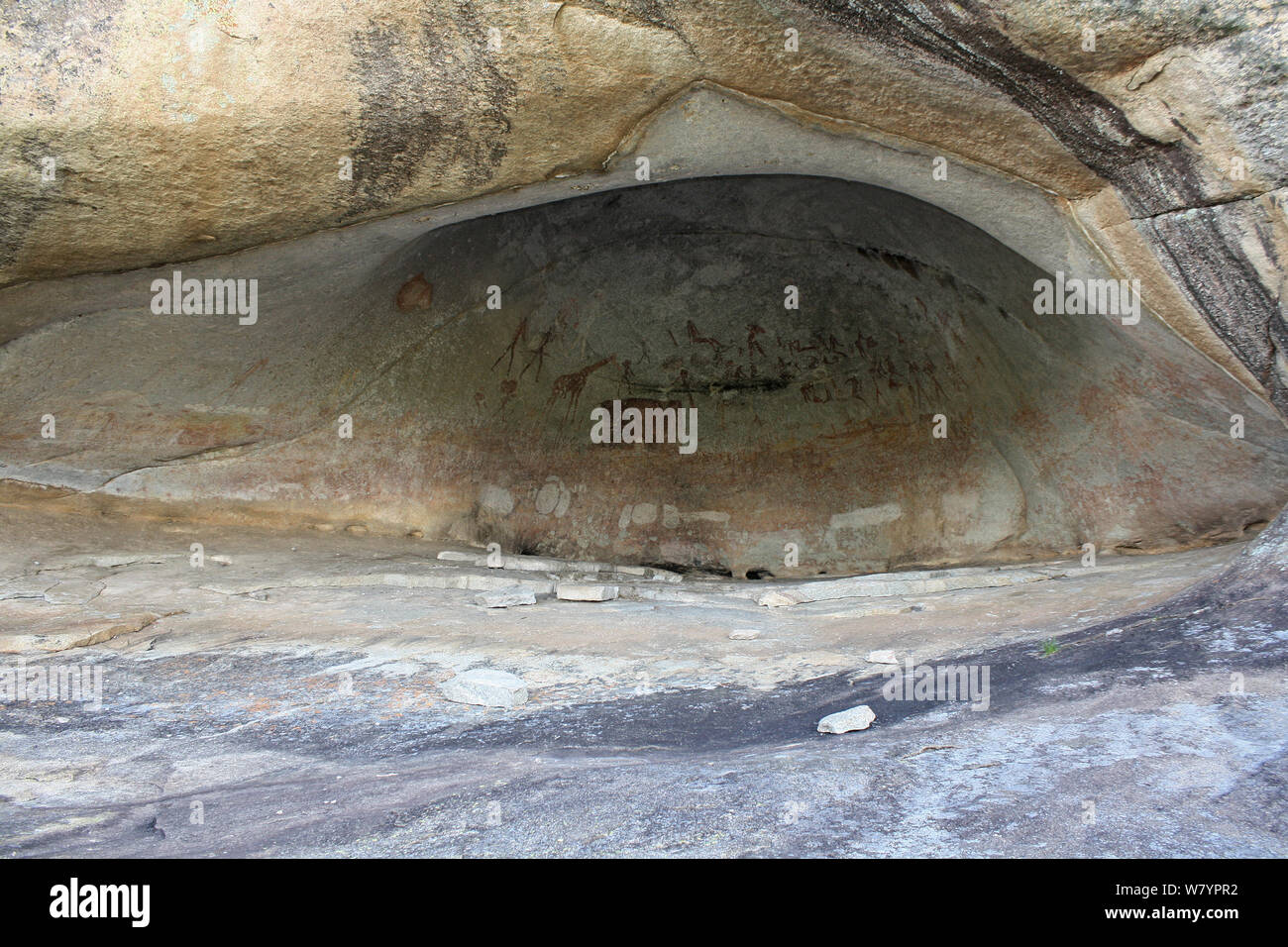 San Rock Paintings Matobo Hills Zimbabwe January 2011 Stock Photo 