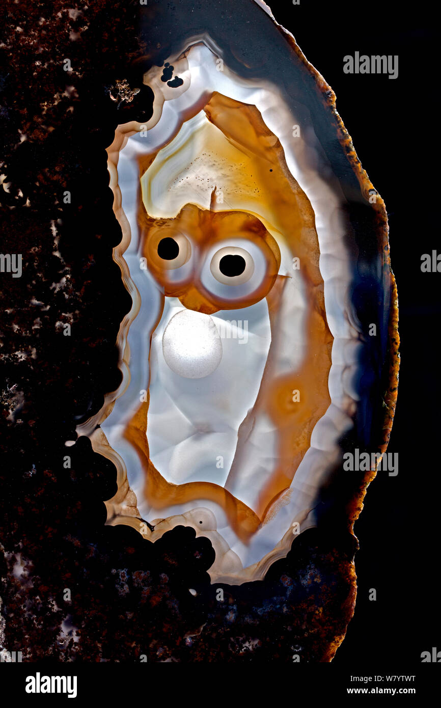 Brazilian agate slice. Stock Photo