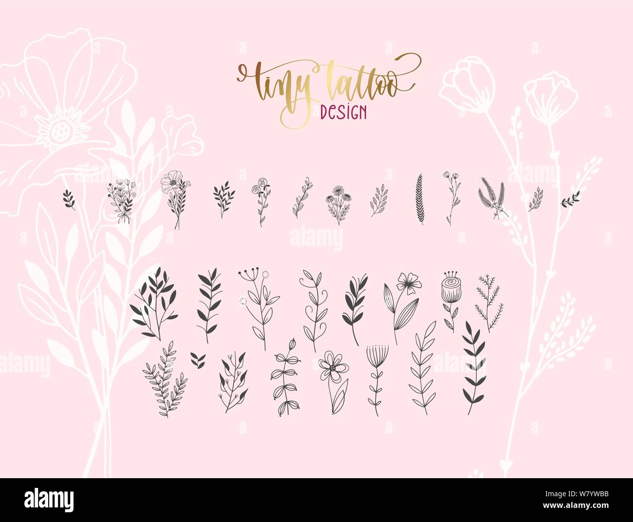 Minimalistic Flower Graphic Sketch Drawing Trendy Tiny Tattoo Minimalistic Flower Graphic Sketch Drawing Trendy Tiny Tattoo