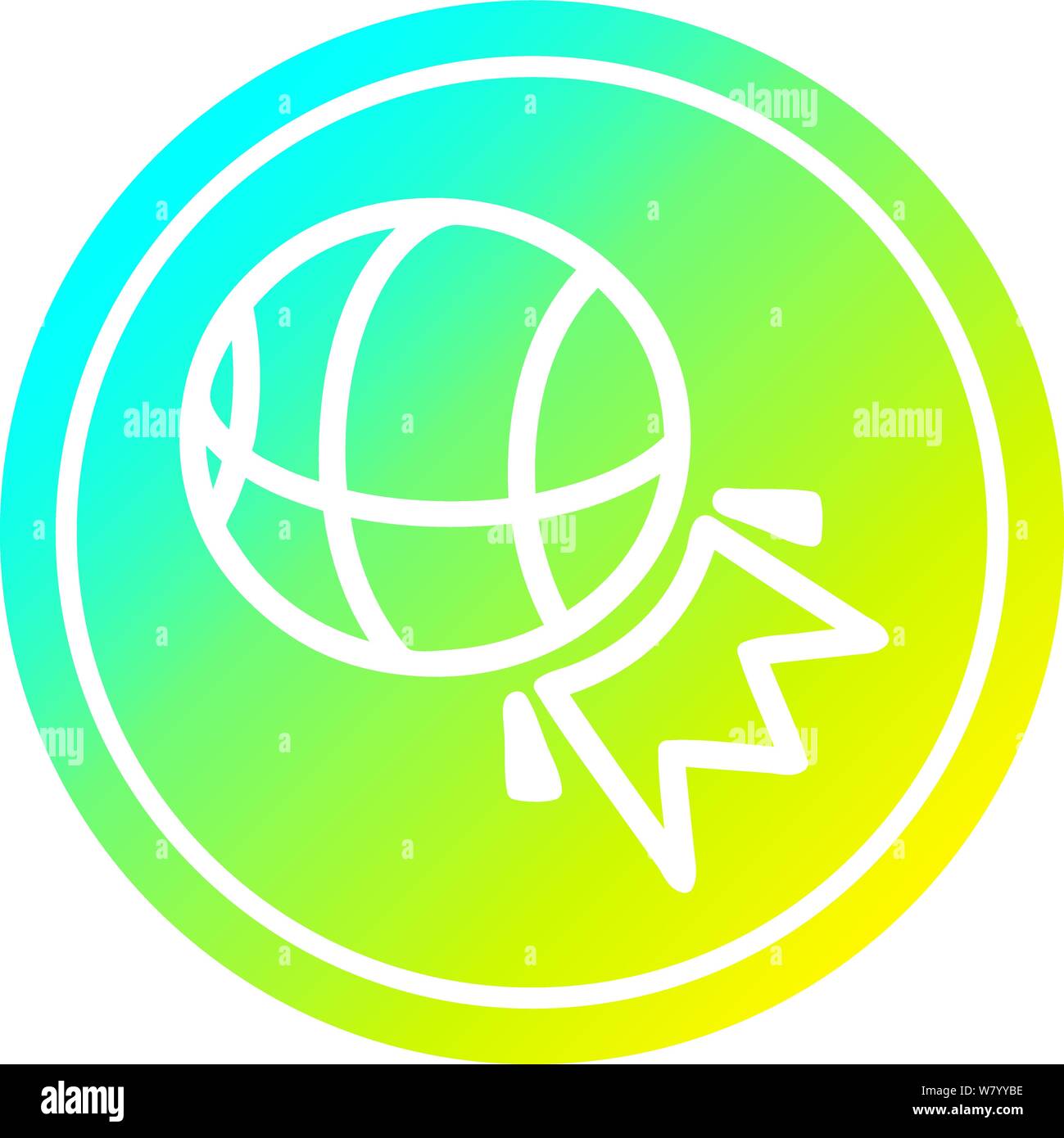 basketball sports circular icon with cool gradient finish Stock Vector