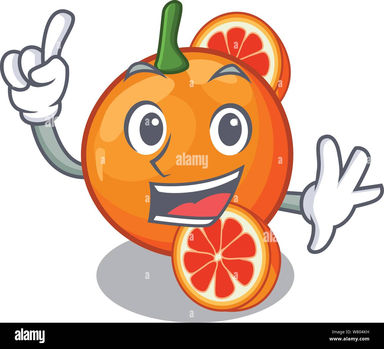 Finger orange blood isolated in the character Stock Vector Image & Art