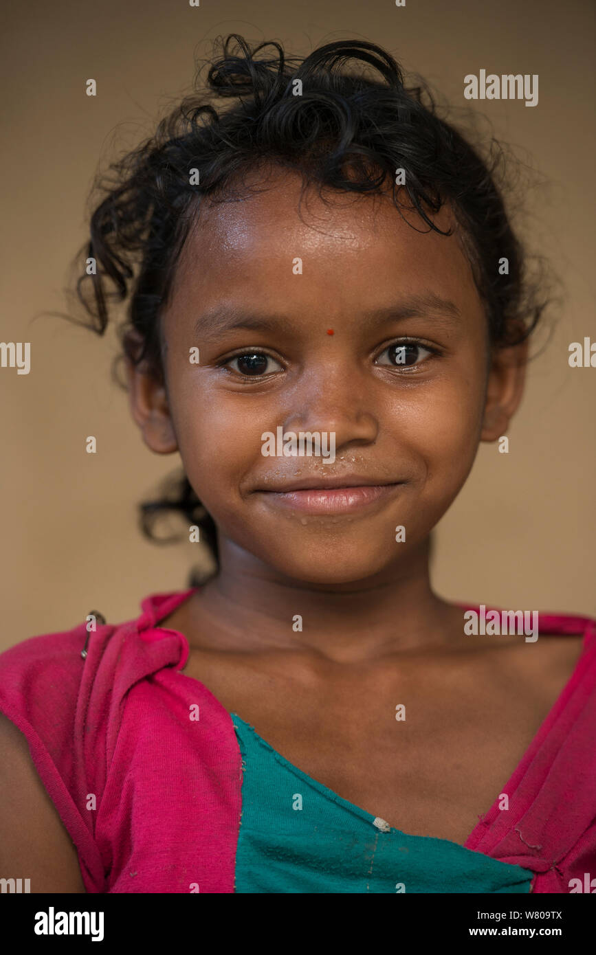 Assamese girl, Assam. North East India. October 2014. Stock Photo
