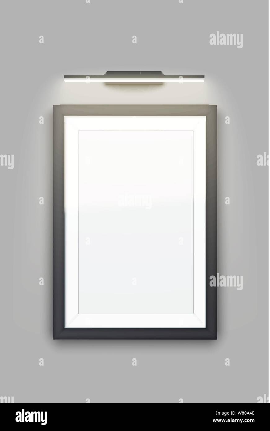 Picture frame with light in gallery Stock Vector Image & Art Alamy