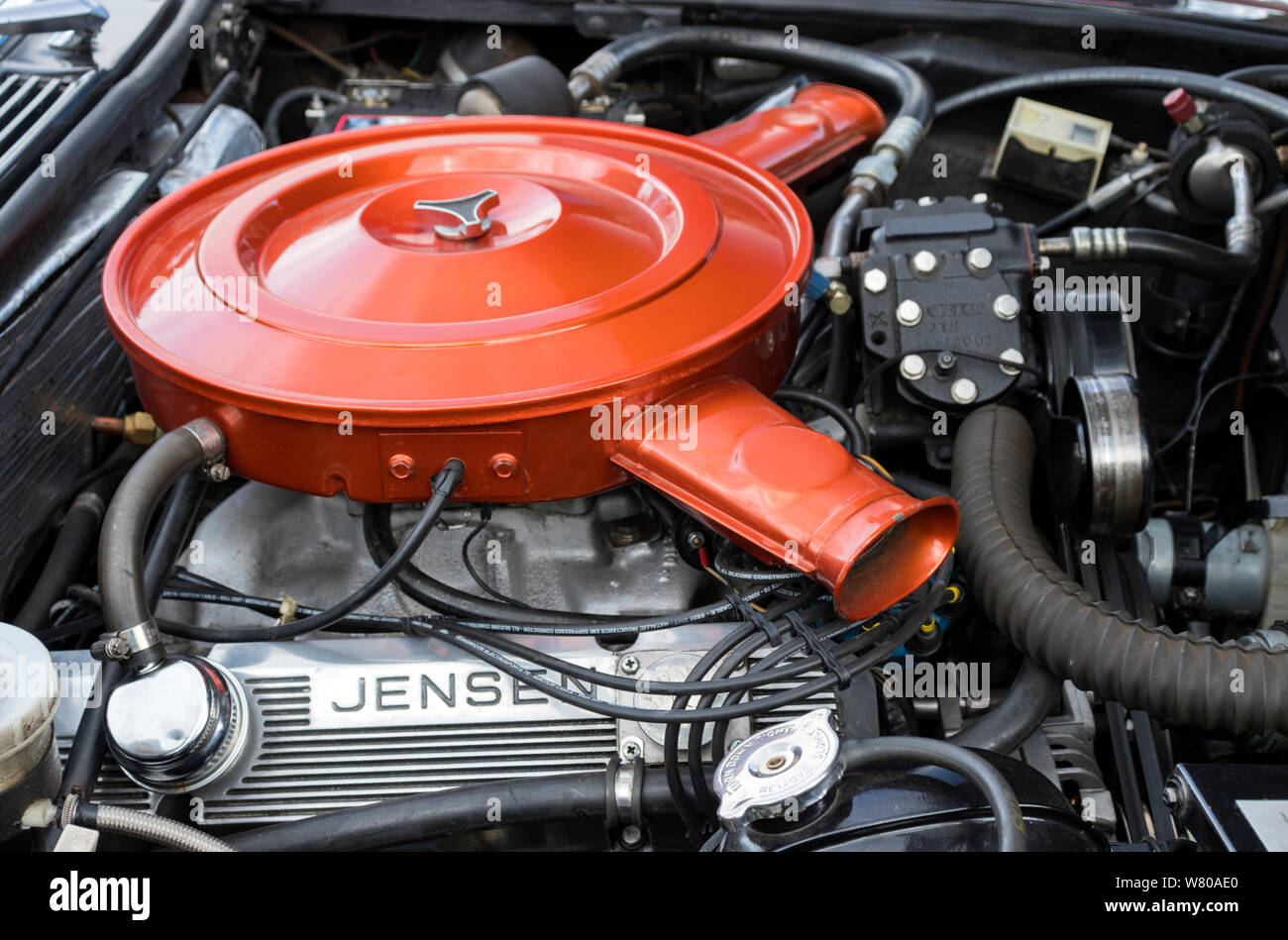 Jensen Interceptor engine Stock Photo Alamy