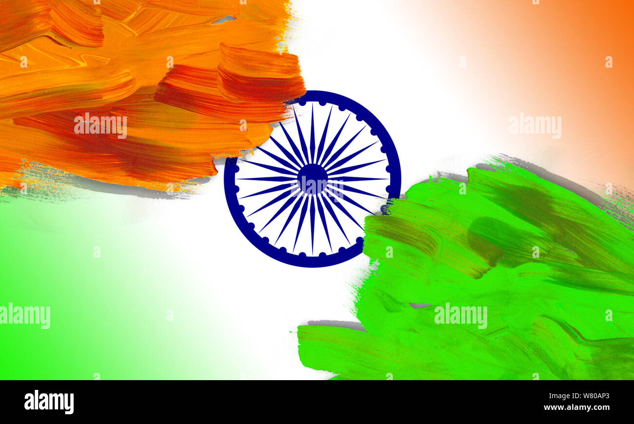 Indian Independence Day concept background with Ashoka chakra in ...