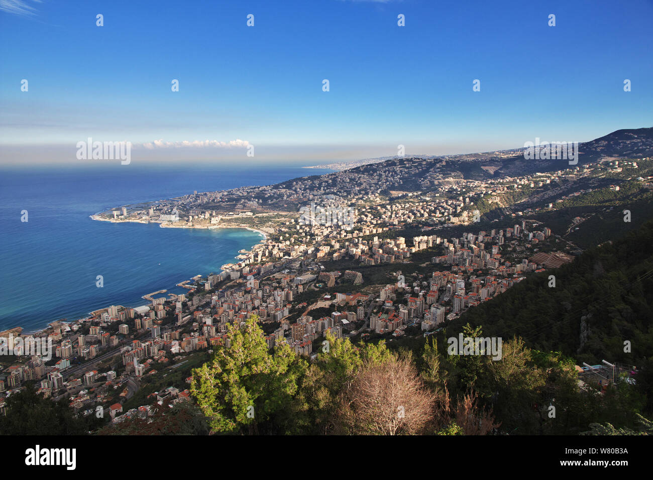 The view on Jounieh, Lebanon Stock Photo Alamy