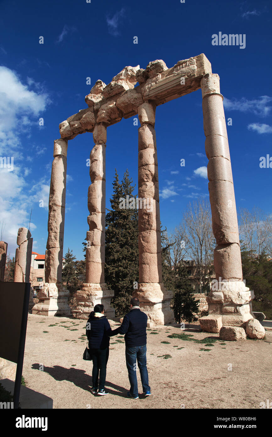 Baalbek, Lebanon 31 Dec 2017. Ancient ruins of Baalbek, Lebanon Stock