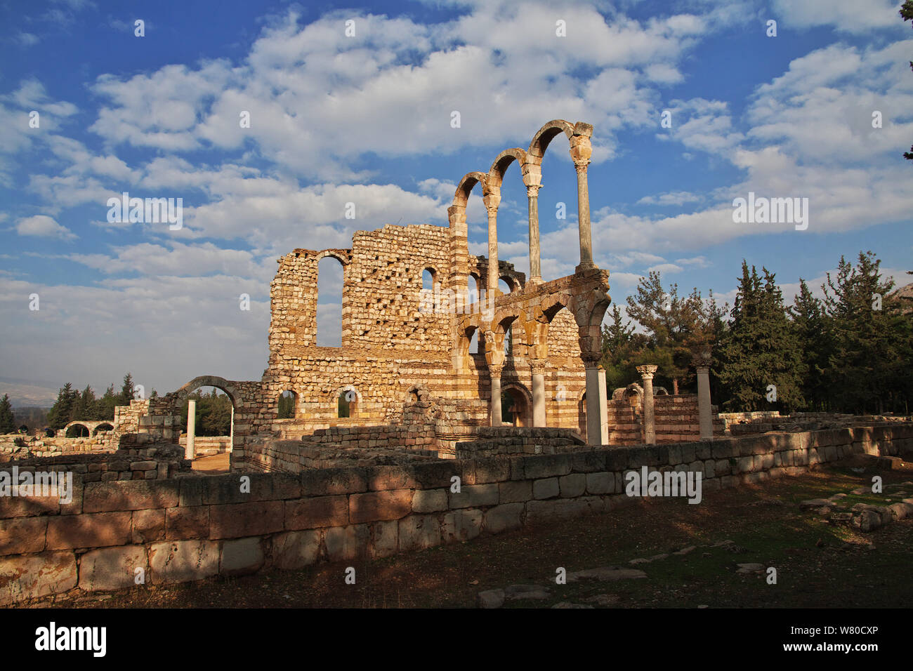 Roman ruins in Anjar, Lebanon Stock Photo Alamy