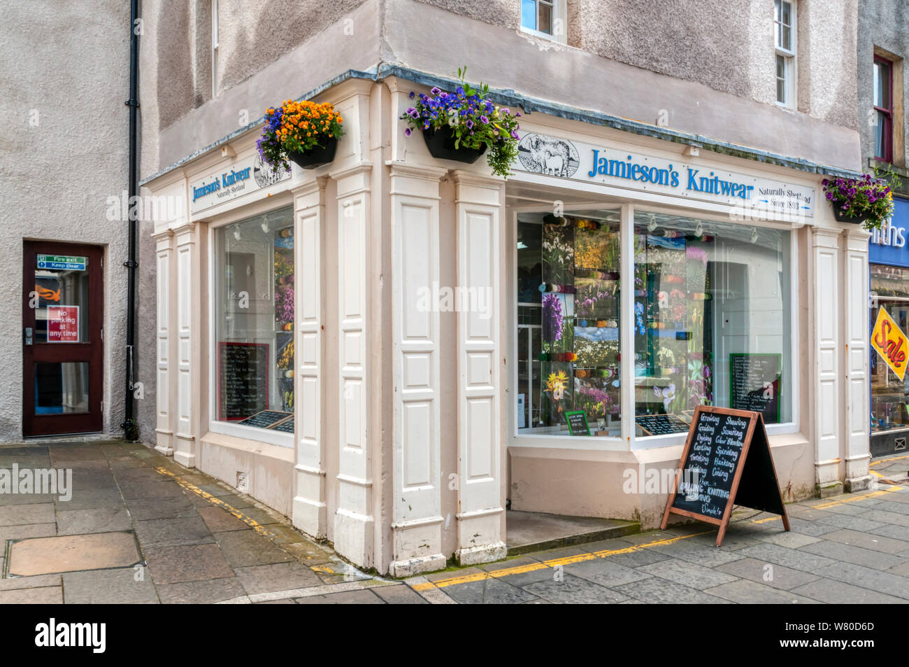 Jamieson's knitwear shop in Commercial Street, Lerwick. Stock Photo
